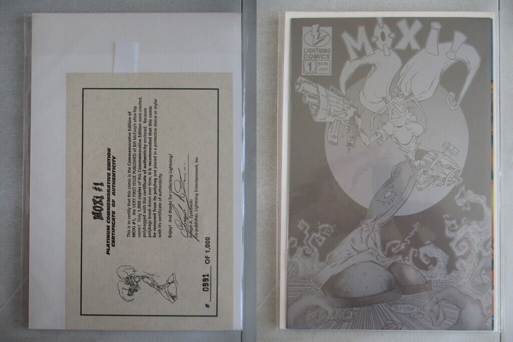Moxi #1 Platinum Commemorative Edition Ltd. to 1000 With COA