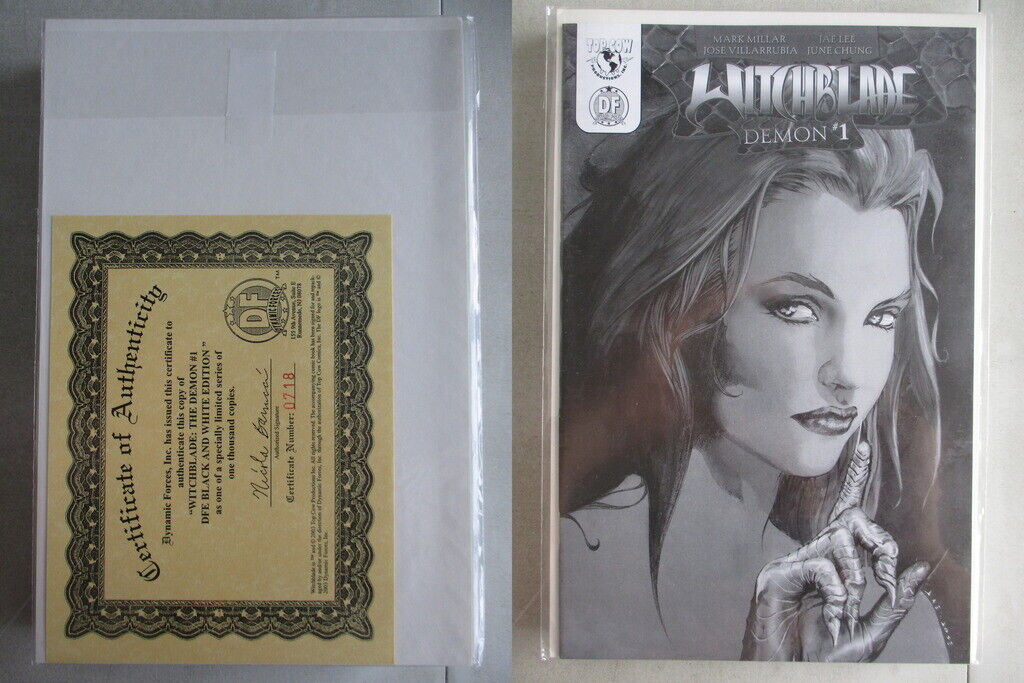 Witchblade Demon #1 DFE B&W Edition Ltd. to 1000 With COA