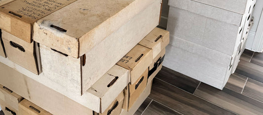 Stack of comic boxes