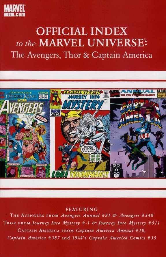 Official Index of the Marvel Universe - Avengers, Thor.. (2010-2011) #11