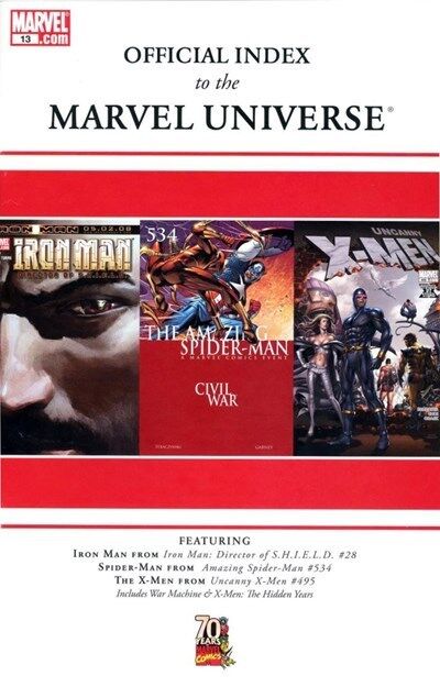 Official Index of the Marvel Universe (2009-2010) #13 of 14