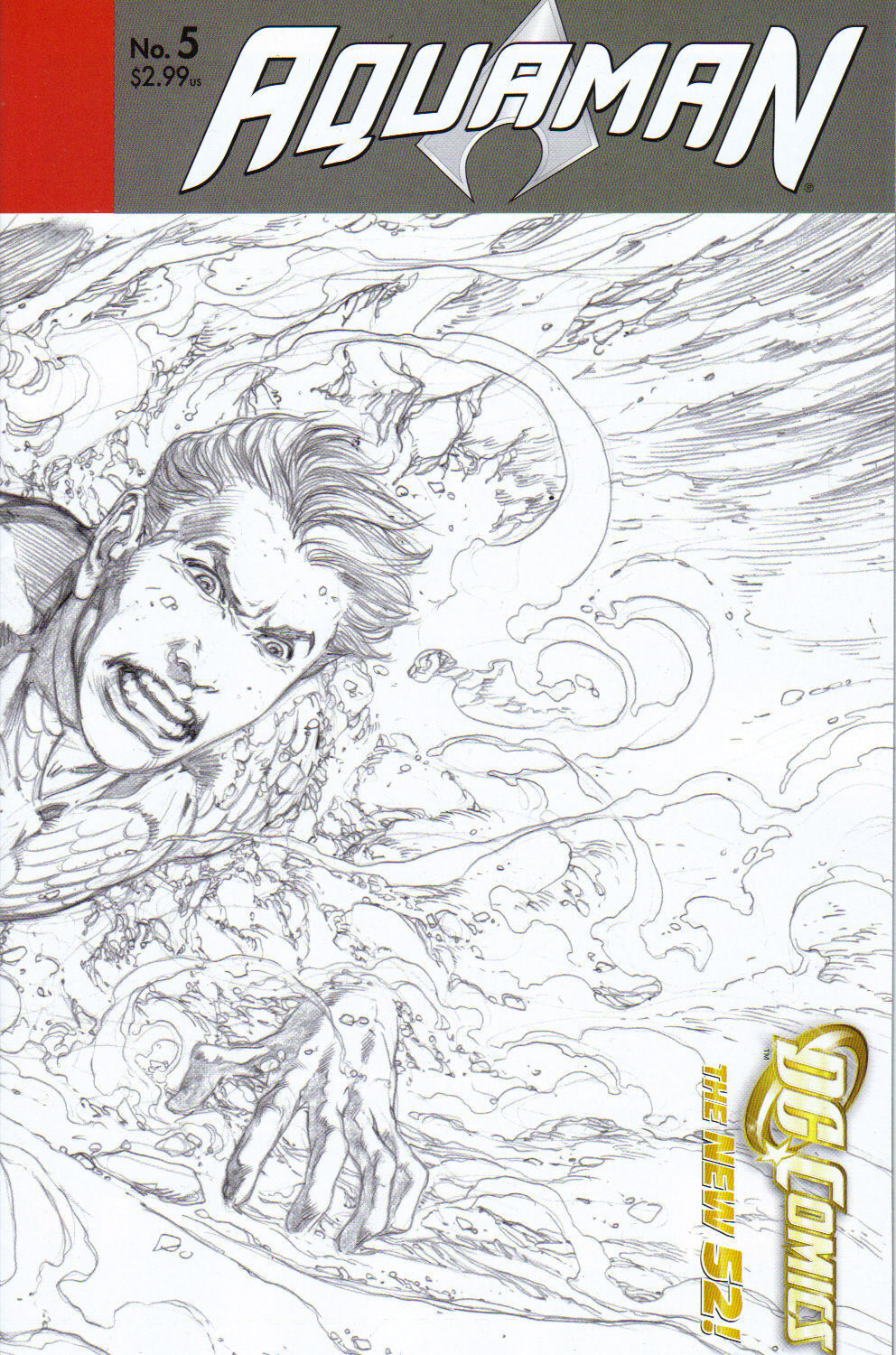 Aquaman Vol. 7 (2011-2016) #5 (1:25 Black & White Variant)