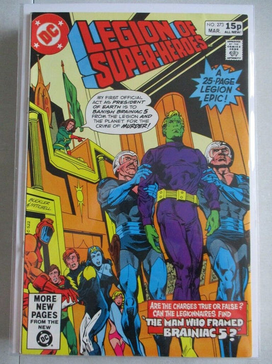 Legion of Super-Heroes Vol. 1 (1980-1984) #273 VF UK Price Variant