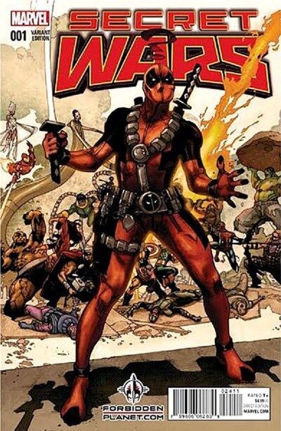 Secret Wars (2015-2016) #1 of 9 (FP Simone Bianchi Deadpool Variant)