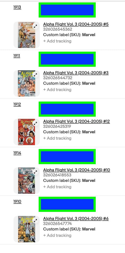 Alpha Flight bundle of 5 issues - Marvel comics