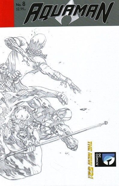 Aquaman Vol. 7 (2011-2016) #8 (1:25 Black & White Variant)