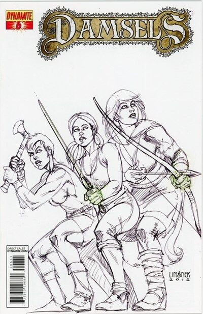 Damsels (2012-2014) #6 (1:25 Linsner B&W Variant)
