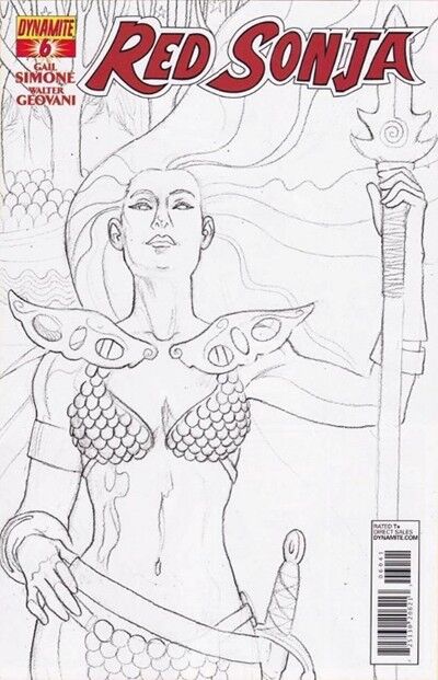 Red Sonja Vol. 2 (2013-2015) #6 (1:25 Jill Thompson B&W Variant)