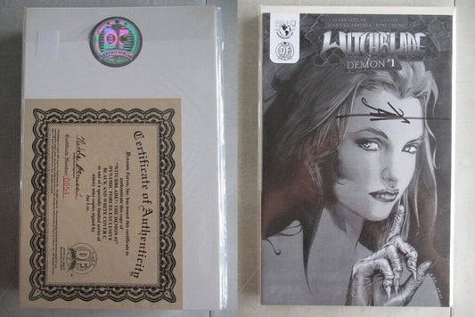 Witchblade Demon #1 DF B&W Cover C Signed Ltd. to 99 With COA