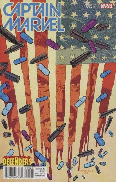 Captain Marvel Vol. 9 (2016-2017) #9 (Chris Samnee Variant)