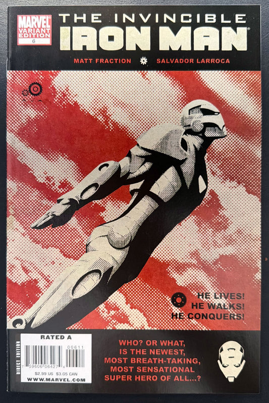 Invincible Iron Man Vol. 1 #6 (2008) - David Aja variant 