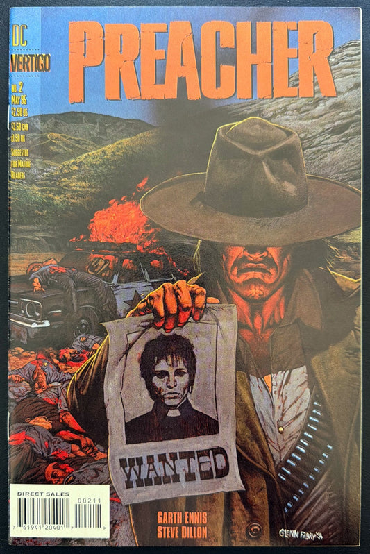 Preacher Vol. 1 #2 (1995)  - 1st appearance of Saint of Killers and Arseface